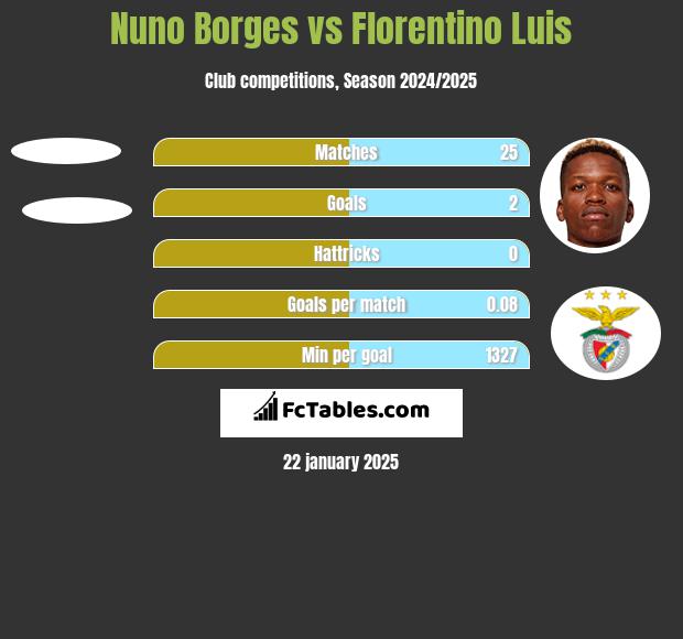 Nuno Borges vs Florentino Luis h2h player stats