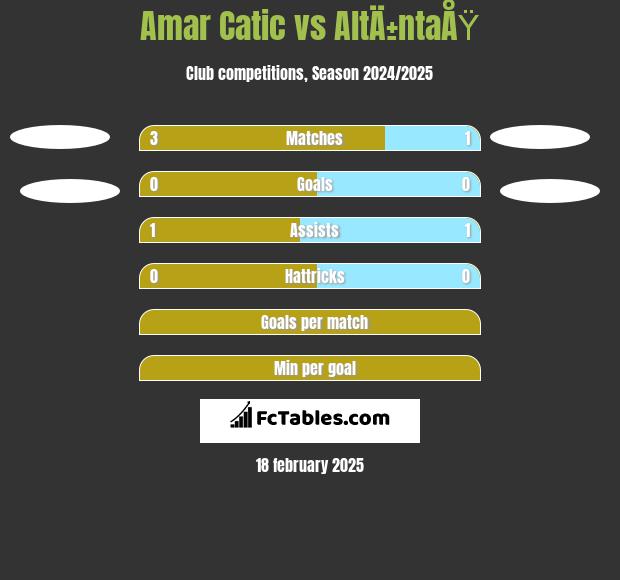 Amar Catic vs AltÄ±ntaÅŸ h2h player stats