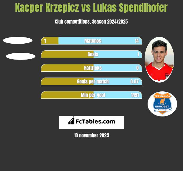 Kacper Krzepicz vs Lukas Spendlhofer h2h player stats