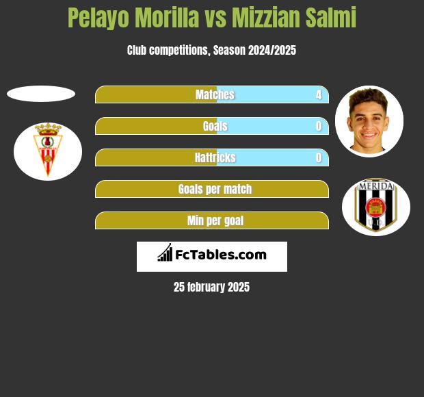 Pelayo Morilla vs Mizzian Salmi h2h player stats