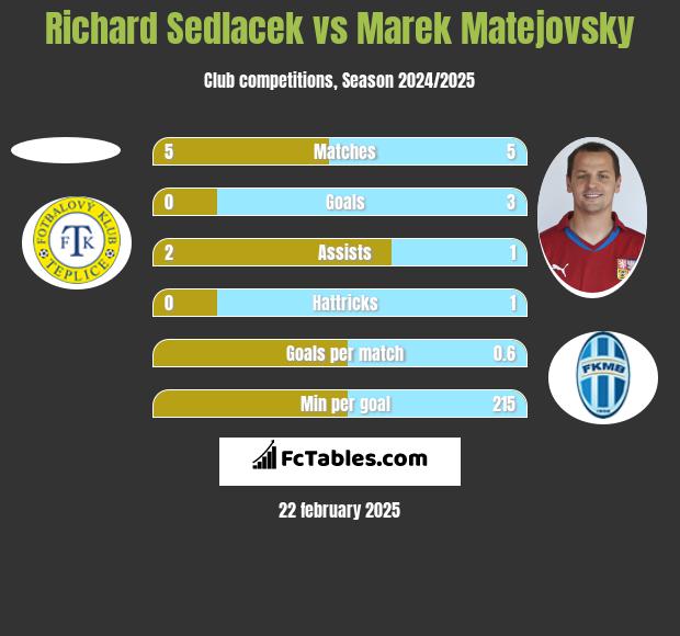 Richard Sedlacek vs Marek Matejovsky h2h player stats