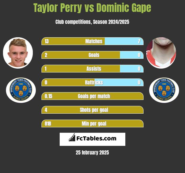 Taylor Perry vs Dominic Gape h2h player stats