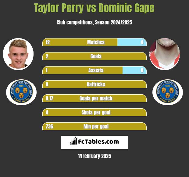 Taylor Perry vs Dominic Gape h2h player stats