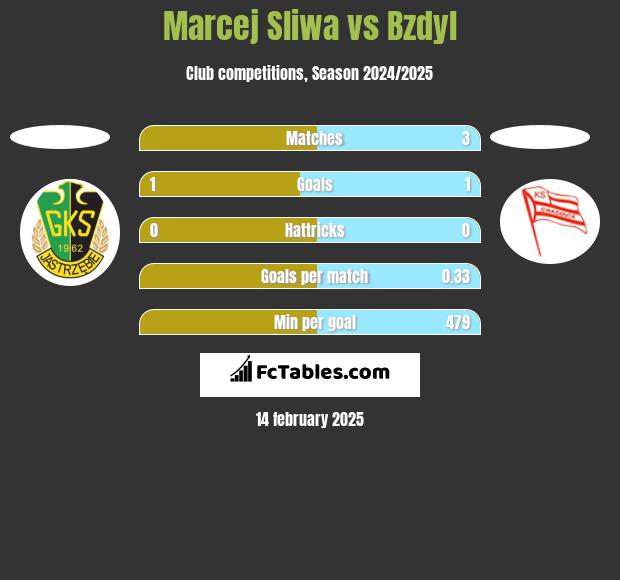 Marcej Sliwa vs Bzdyl h2h player stats