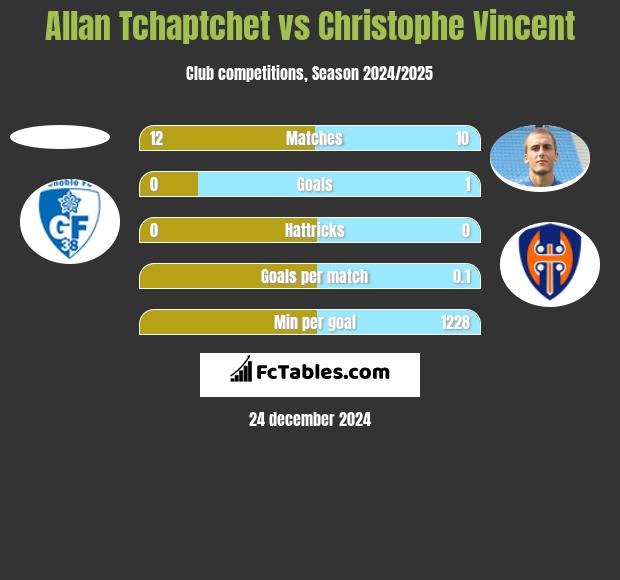 Allan Tchaptchet vs Christophe Vincent h2h player stats