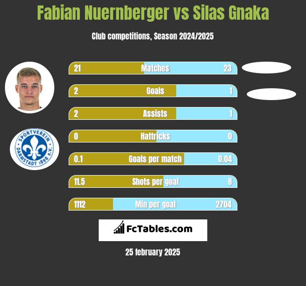 Fabian Nuernberger vs Silas Gnaka h2h player stats