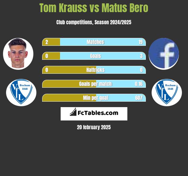 Tom Krauss vs Matus Bero h2h player stats