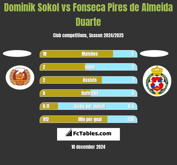 Dominik Sokol vs Fonseca Pires de Almeida Duarte h2h player stats