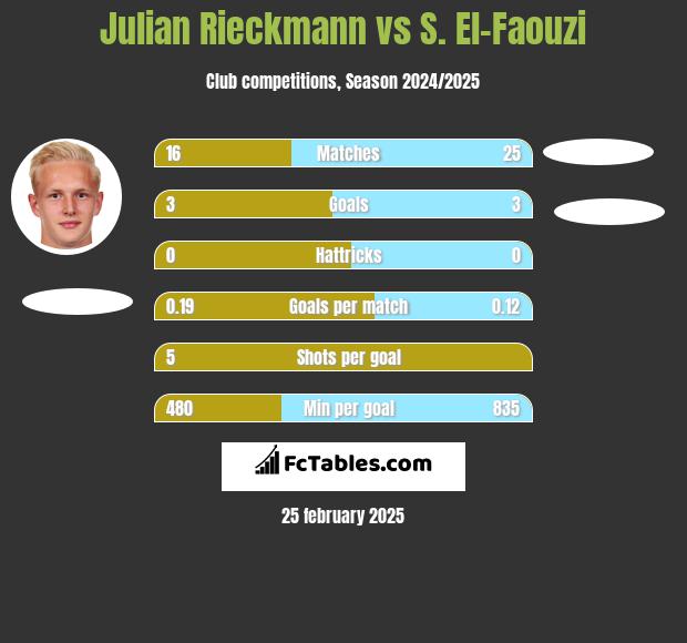 Julian Rieckmann vs S. El-Faouzi h2h player stats