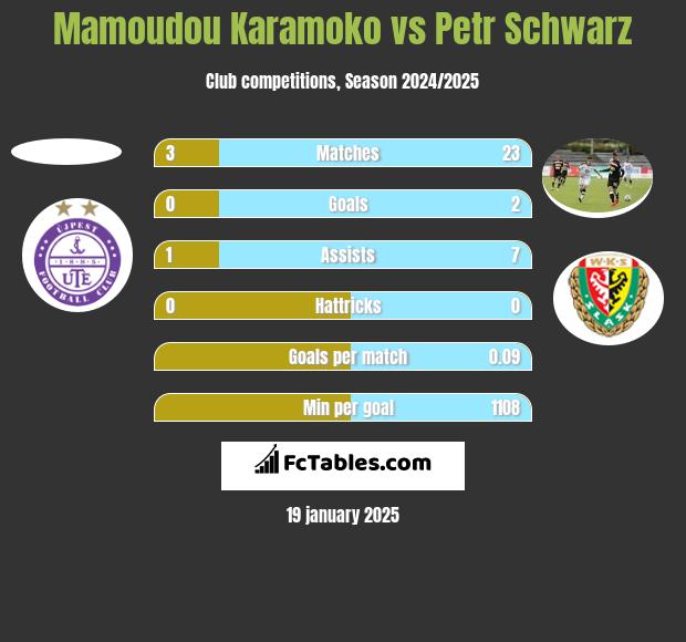 Mamoudou Karamoko vs Petr Schwarz h2h player stats