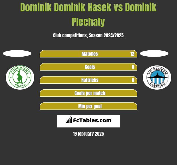 Dominik Dominik Hasek vs Dominik Plechaty h2h player stats