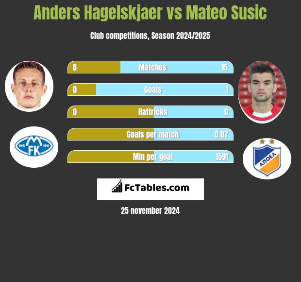 Anders Hagelskjaer vs Mateo Susic h2h player stats