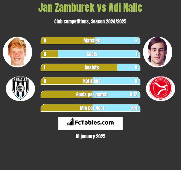 Jan Zamburek vs Adi Nalic h2h player stats