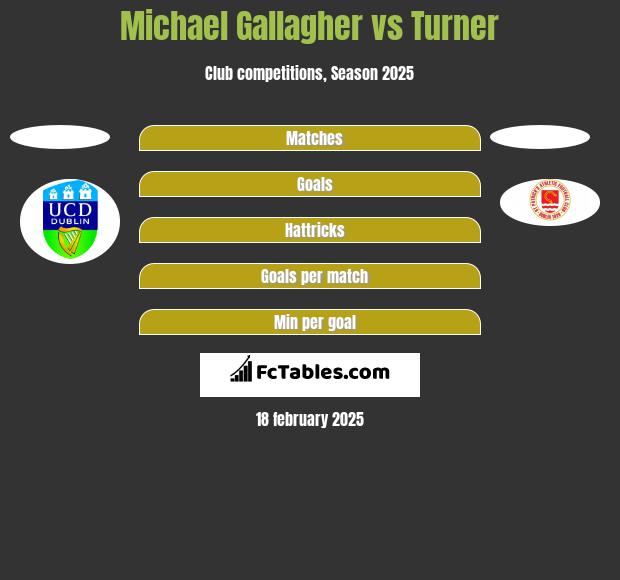 Michael Gallagher vs Turner h2h player stats