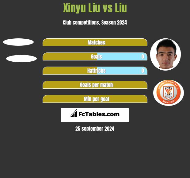 Xinyu Liu vs Liu h2h player stats