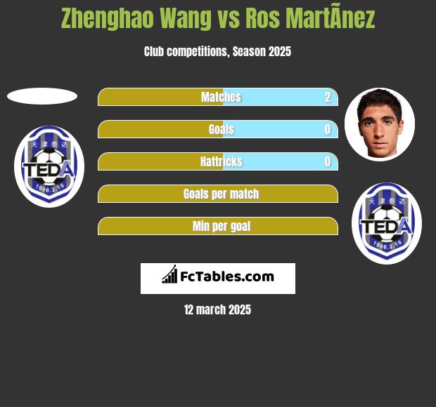 Zhenghao Wang vs Ros MartÃ­nez h2h player stats