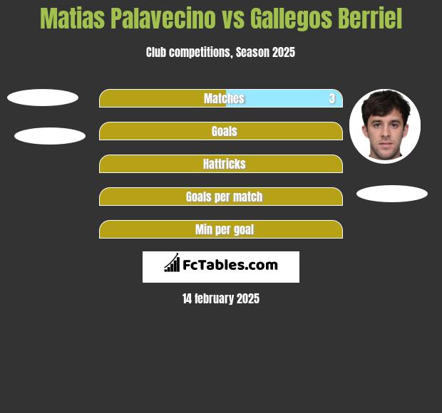 Matias Palavecino vs Gallegos Berriel h2h player stats