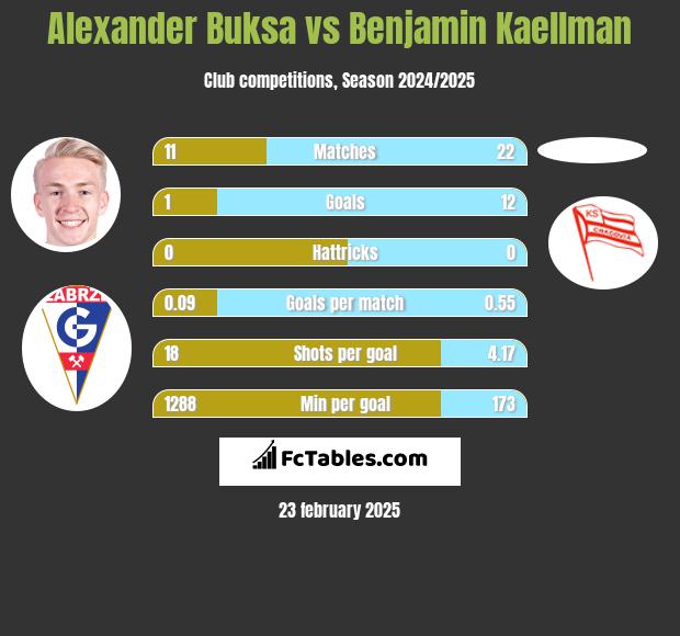 Alexander Buksa vs Benjamin Kaellman h2h player stats