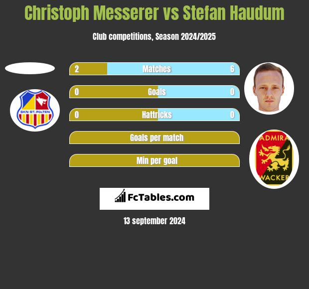 Christoph Messerer vs Stefan Haudum h2h player stats