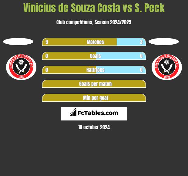 Vinicius de Souza Costa vs S. Peck h2h player stats