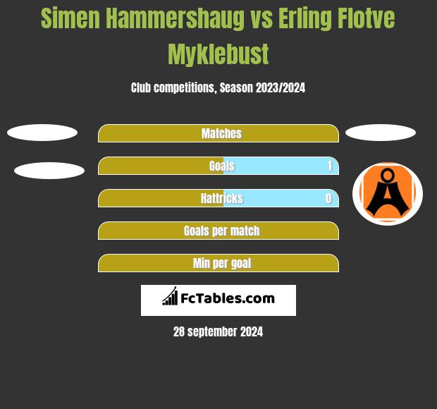 Simen Hammershaug vs Erling Flotve Myklebust h2h player stats