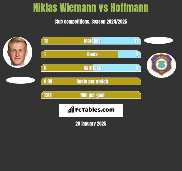 Niklas Wiemann vs Hoffmann h2h player stats