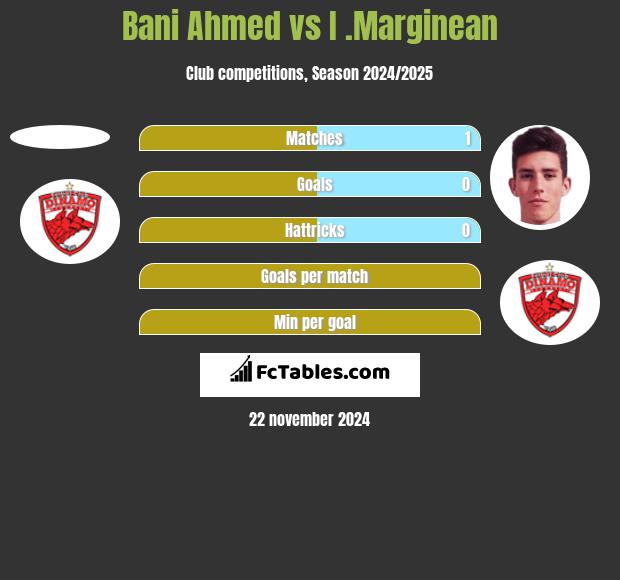 Bani Ahmed vs I .Marginean h2h player stats