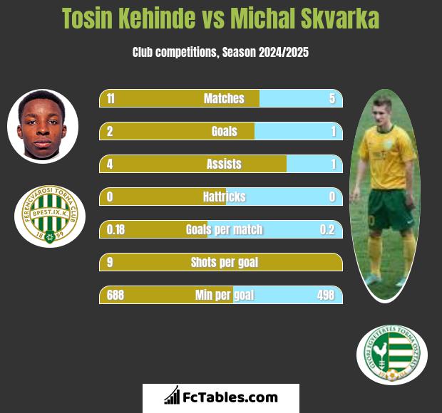 Tosin Kehinde vs Michal Skvarka h2h player stats