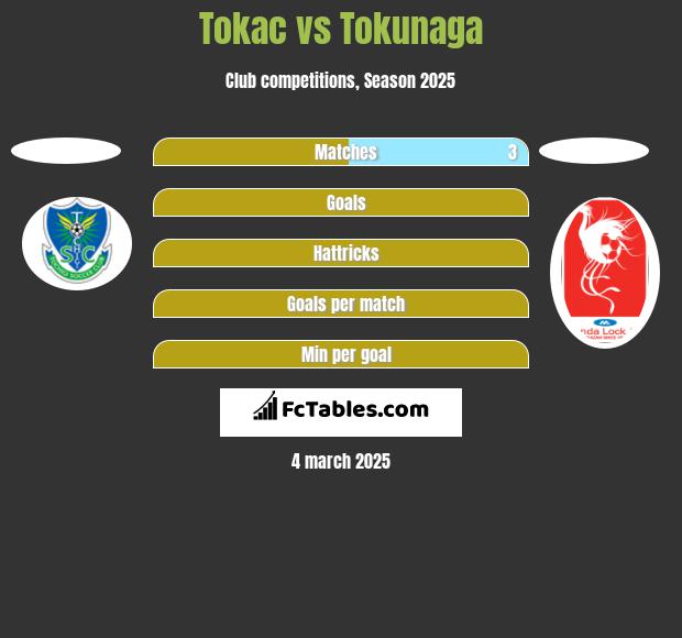 Tokac vs Tokunaga h2h player stats