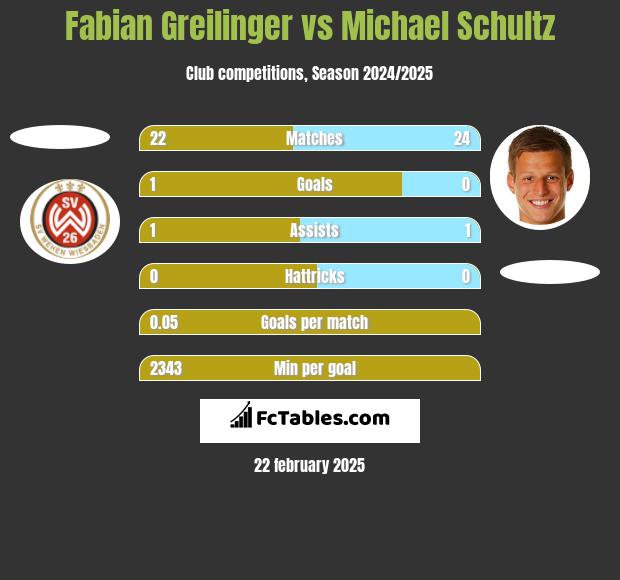 Fabian Greilinger vs Michael Schultz h2h player stats