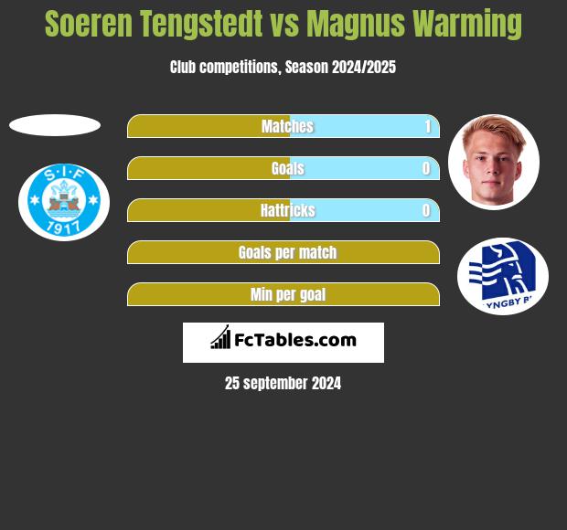 Soeren Tengstedt vs Magnus Warming h2h player stats