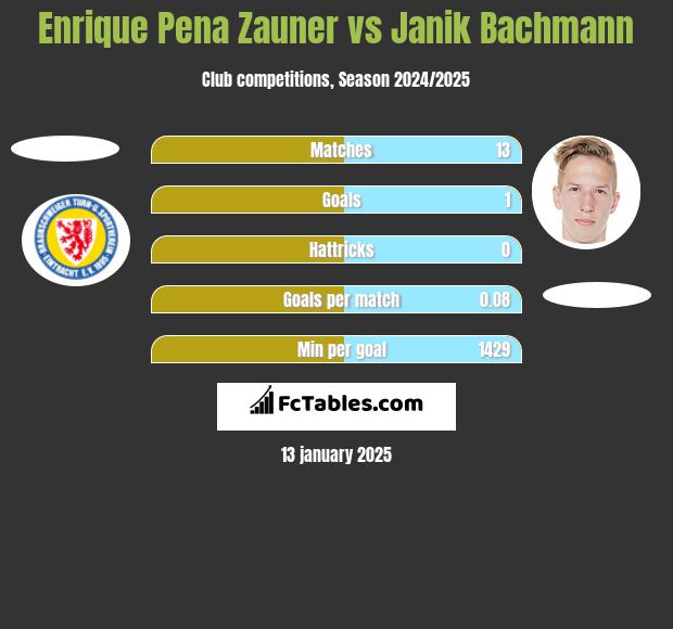 Enrique Pena Zauner vs Janik Bachmann h2h player stats