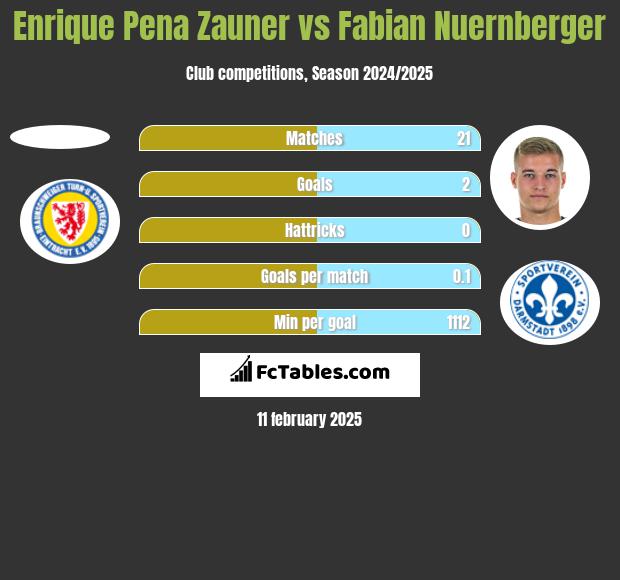 Enrique Pena Zauner vs Fabian Nuernberger h2h player stats