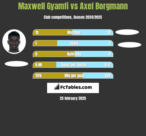 Maxwell Gyamfi vs Axel Borgmann h2h player stats