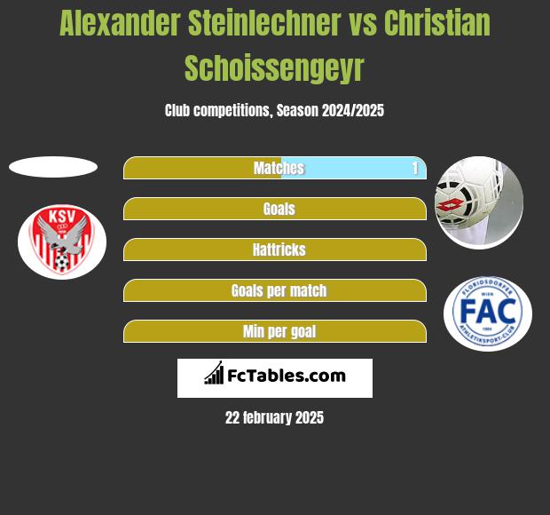 Alexander Steinlechner vs Christian Schoissengeyr h2h player stats