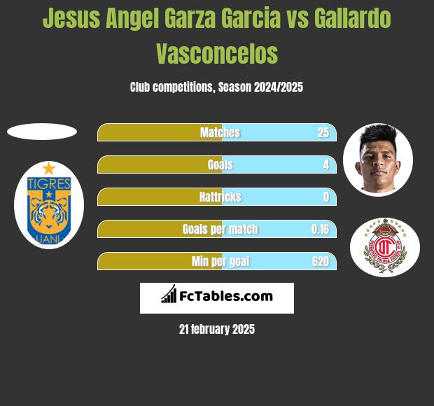 Jesus Angel Garza Garcia vs Gallardo Vasconcelos h2h player stats