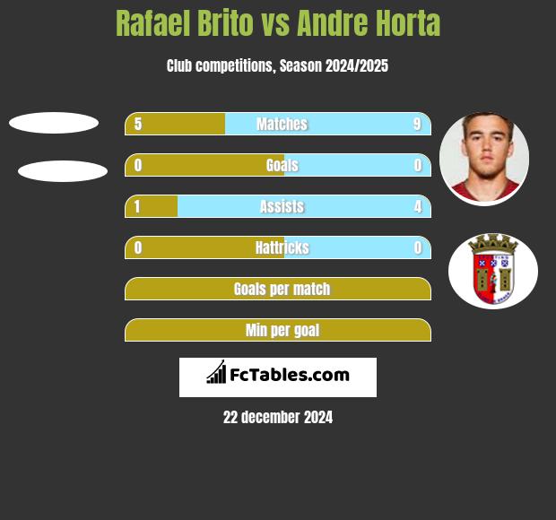 Rafael Brito vs Andre Horta h2h player stats