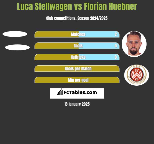 Luca Stellwagen vs Florian Huebner h2h player stats