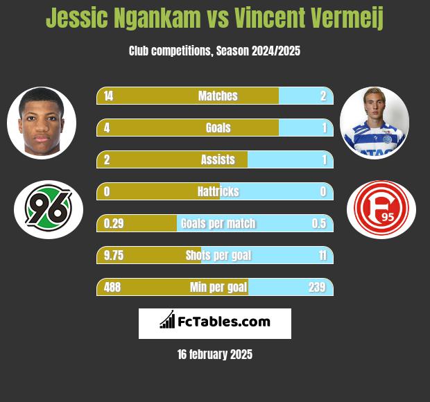 Jessic Ngankam vs Vincent Vermeij h2h player stats