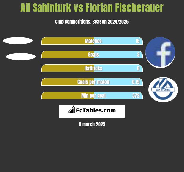 Ali Sahinturk vs Florian Fischerauer h2h player stats