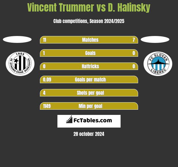 Vincent Trummer vs D. Halinsky h2h player stats