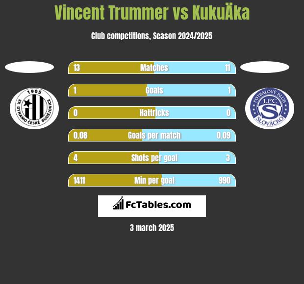 Vincent Trummer vs KukuÄka h2h player stats