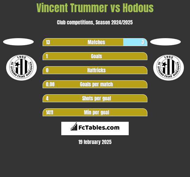 Vincent Trummer vs Hodous h2h player stats