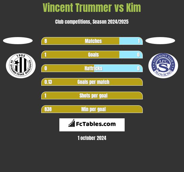 Vincent Trummer vs Kim h2h player stats