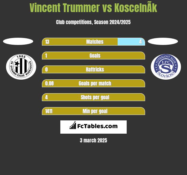 Vincent Trummer vs KoscelnÃ­k h2h player stats