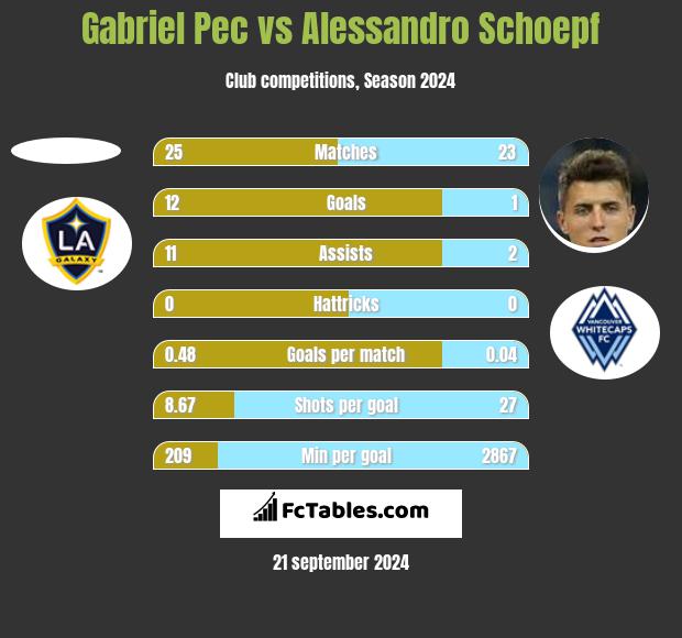 Gabriel Pec vs Alessandro Schoepf h2h player stats