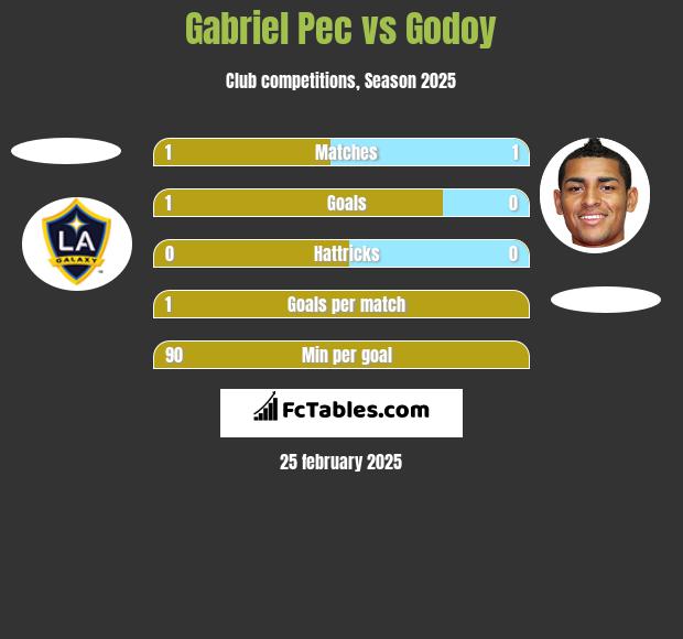 Gabriel Pec vs Godoy h2h player stats