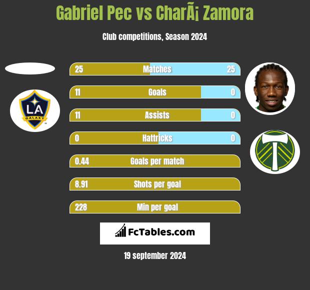 Gabriel Pec vs CharÃ¡ Zamora h2h player stats