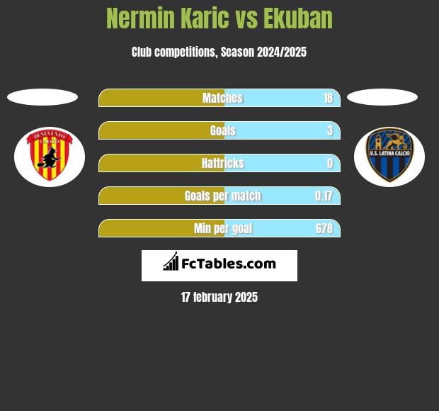 Nermin Karic vs Ekuban h2h player stats