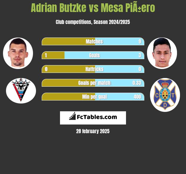 Adrian Butzke vs Mesa PiÃ±ero h2h player stats